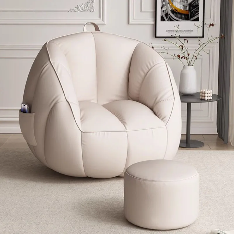 

Ottoman Relaxing Sofa Girl Comfortable Reading White Floor Sofa Fabric Foam Sillon Relax Reclinable Para Salon Furniture