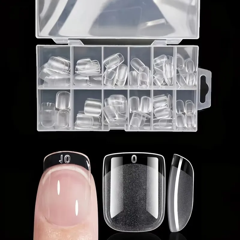 Soft Gel Nail Tips False Nails Acrylic Artificial Capsule Set_voghion.com