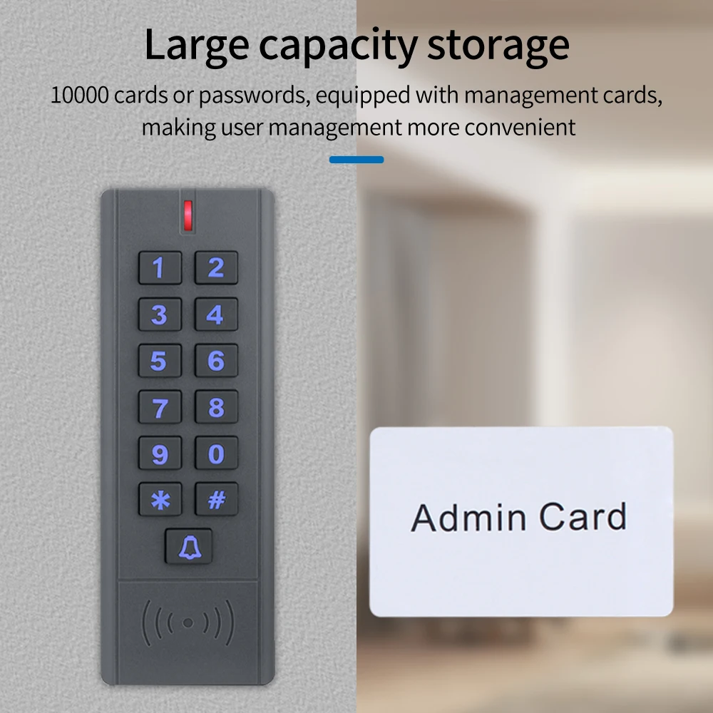 Support Tuya App WiFi Access Controller Outdoor Waterproof Standalone RFID Keypad System 125Khz+13.56Mhz WG26-58 Unlock Remotely