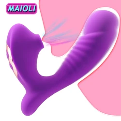 Clitoral Sucking G Spot Dildo Vibrator with 10 Powerful Modes Clit Sucker Rechargeable Clitoris Stimulator Sex Toys for Women