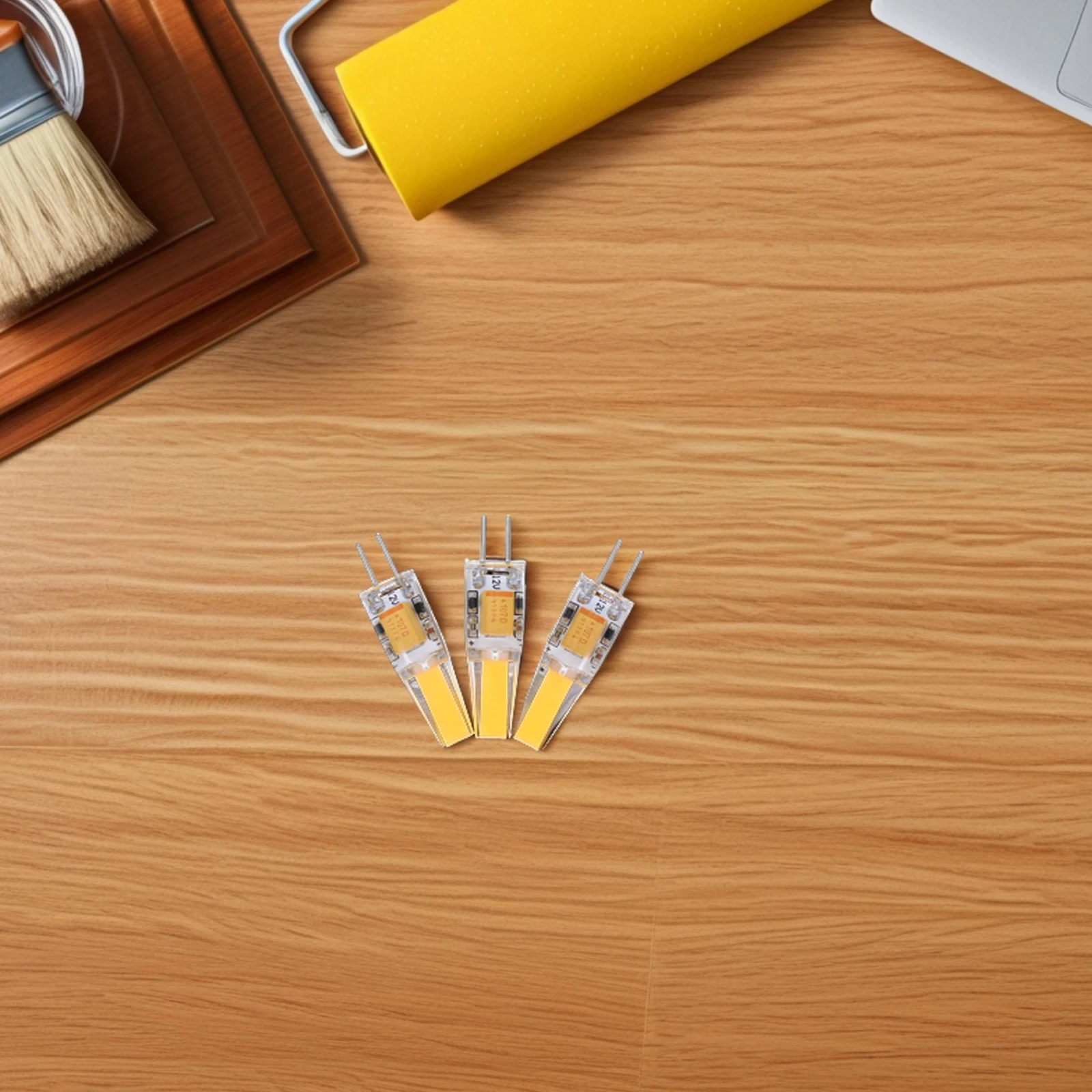 

3Pcs G4 LED Bulbs 2W Warm White Cob LED Chip Replacement Halogen Lamp for Cabinet Kitchen Hood Wall Sconce Crystal Chandelier