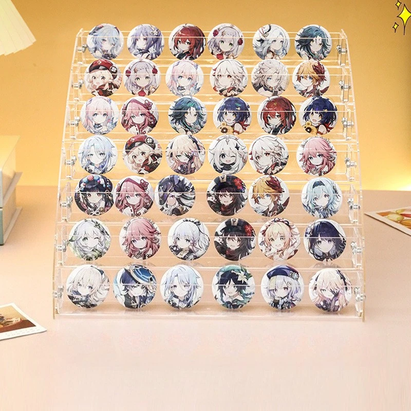 2/3/4/5/6Tiers Acrylic Transparent  Display Stand Rack Shelf Ladder Display Rack Bagi Storage Multi-Layer Doll Figurine