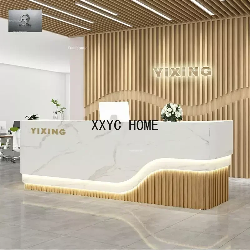 Nordic Simple Reception Desks Beauty Salon Reception Desk Creative Training Institution Yoga Studio Bar Counter Office Furniture