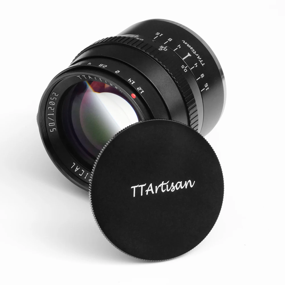 TTArtisan 50mm F1.2 APS-C Manual Focus Camera Lens for SONY E FUJI X Canon M NIKON Z  Panasonic Olympus M43 Black