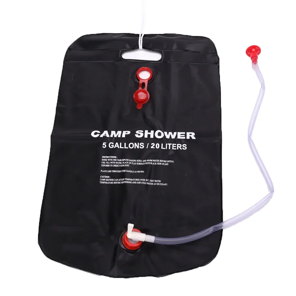 Bolsa de ducha portátil de 20L para acampar, viajes al aire libre, senderismo, barbacoa, ciclismo, playa, natación, bolsa de agua de baño con
