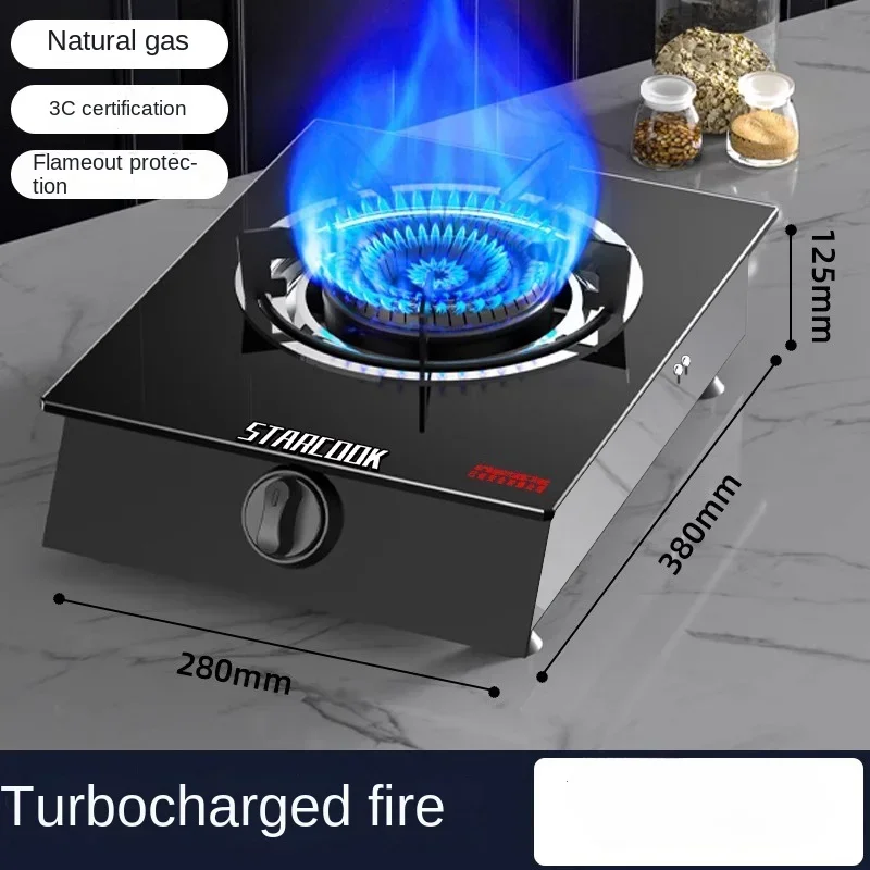 STARCOOK Gas Stove for Home Use with Powerful Liquid Propane Burner and Single Natural Gas Burner