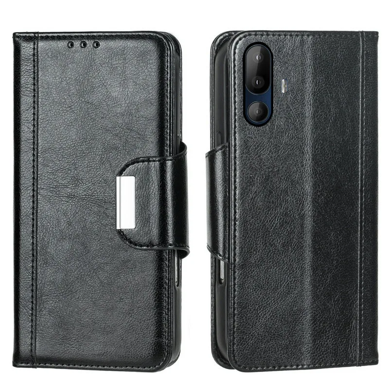 Magnetic button PU leather Flip card Slot Wallet Cover For HTC U24 U23 U20 Desire 22 Pro 20+ shockproof phone Case