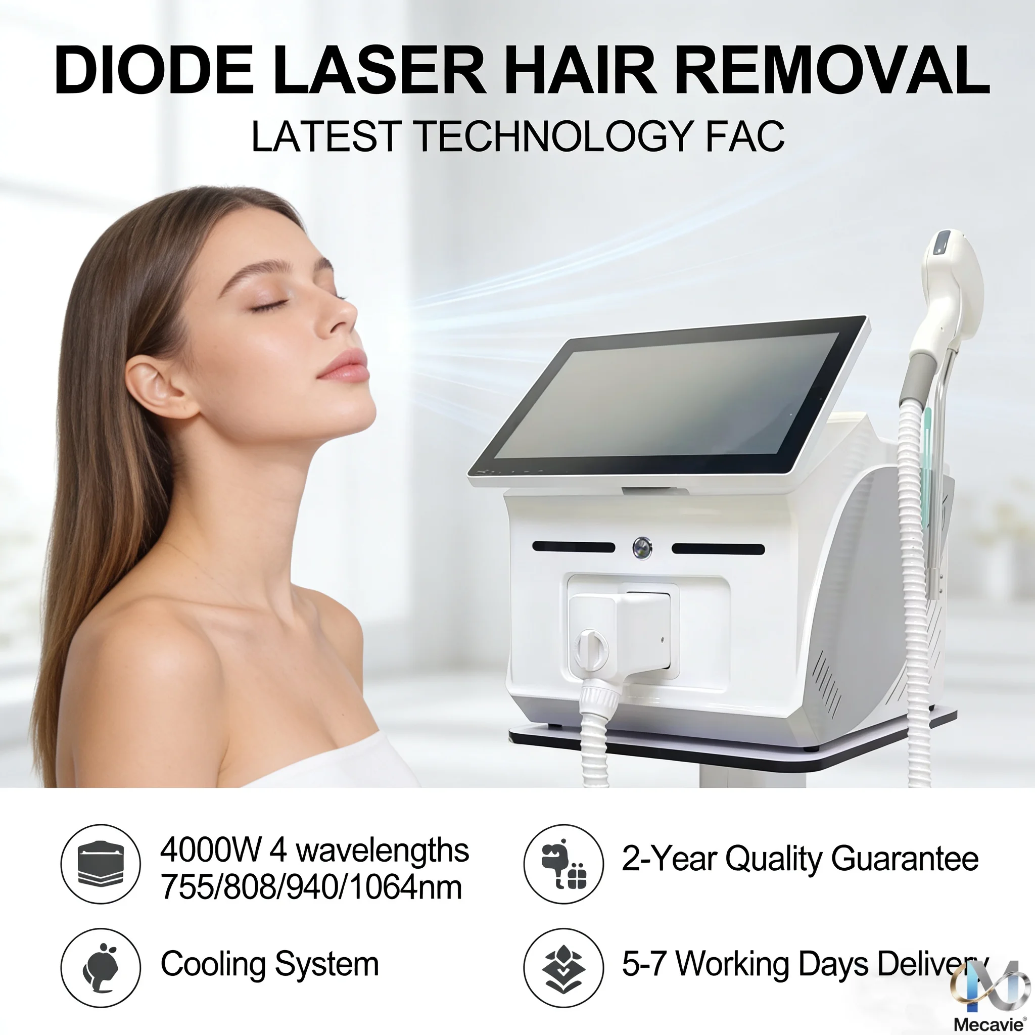 

НОВИНКА 2026: Портативный диодный лазер для эпиляции Soprano с 4 длинами волн (755, 940, 1064, 808 нм), сертификат CE, александритовый лазер, постоянное удаление волос, 4000 Вт