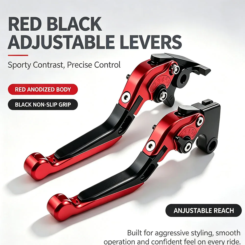 For Aprilia SRV850 SRV 850 2012-2019 CNC Folding Extendable Brake Clutch Levers Adjustable Handle Set Black Motorcycle Accessori