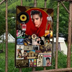 E-Elvis Presley Cartoon Flag Wall Hanging Banner Decoration Household Home Decor