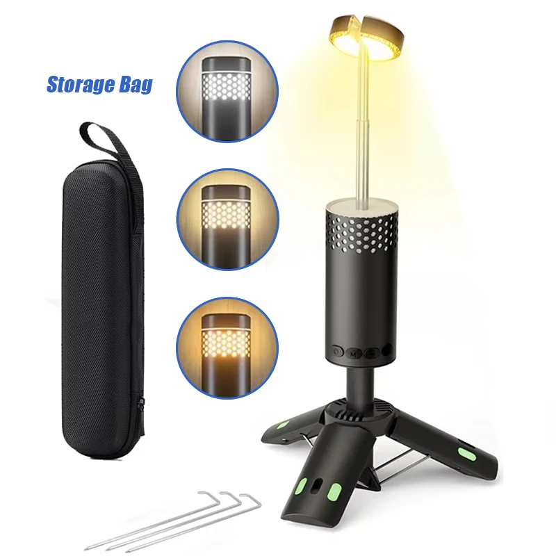 VOLODYMYR 10000mAh Portable Camping Lantern Dimming Searchlight with Tripod SOS Rescue Signal for Hiking Adventure - view 5