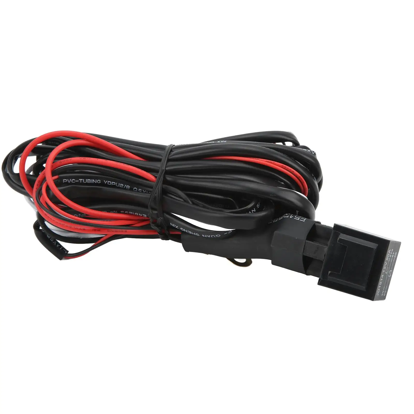 Arnés de relé Halo de alta sensibilidad + Kit de cableado de ojo de Ángel, negro/rojo, 4 adaptadores para luces antiniebla HID