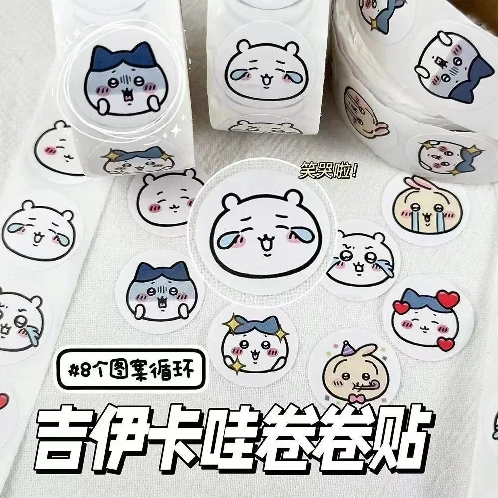 500pcs Halloween Cartoon Animal Round Roll Stickers Waterproof Self Adhesive Gift Sealing Labels DIY Scrapbook Decor