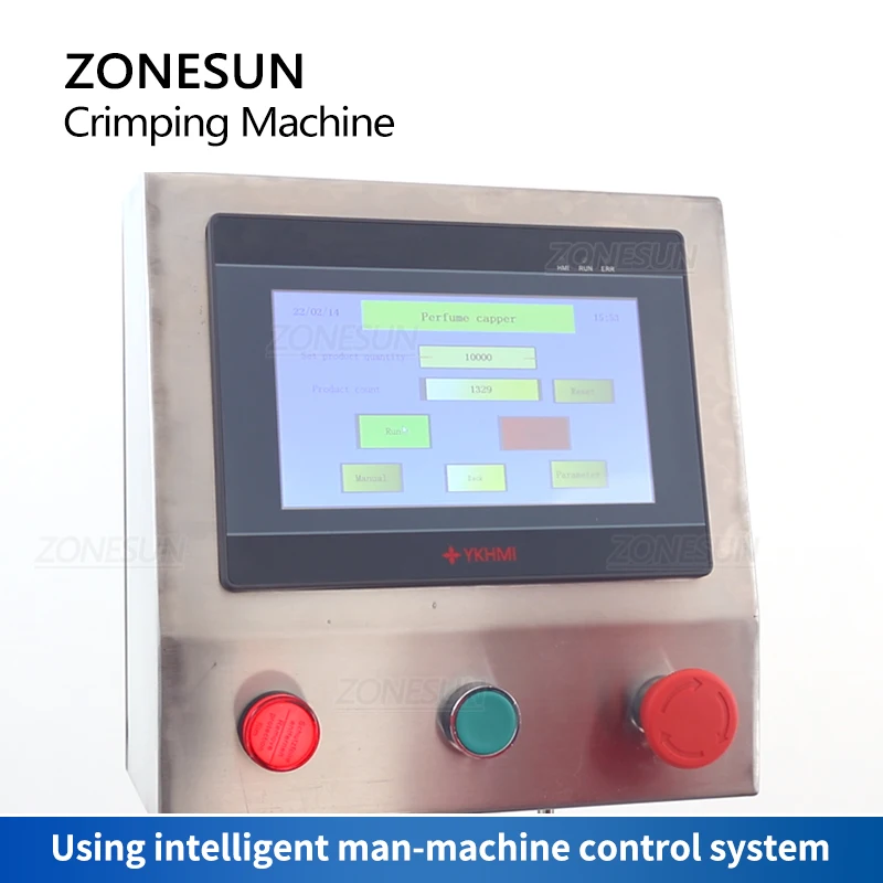 ZONESUN ZS-YG11 Automatic Perfume Bottle Crimping Capping Machine Sprayer Cap Scent Fragrance Bottle Packaging Line