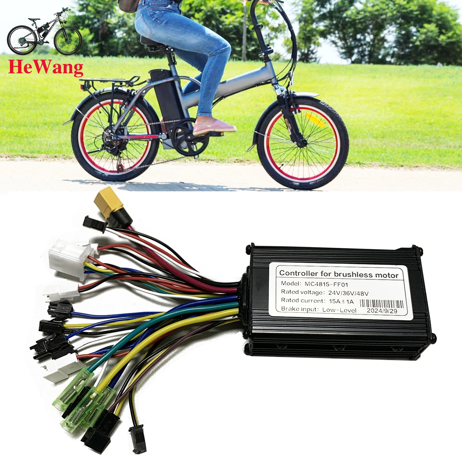 

Ebike 3 Mode 24V 36V 48V 15A Sine wave Controller 6 mosfet For 250W 350W DC Brushless Motor Electric Scooter Ebike Controller