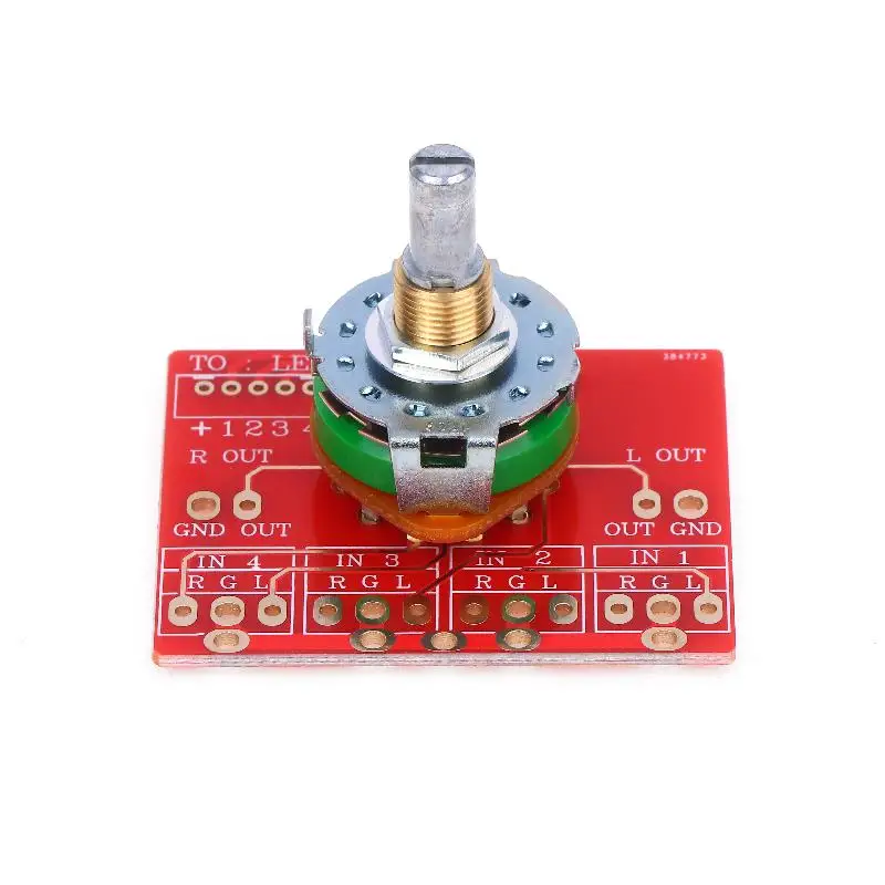 1pc Band Rotary Switch 3 Pole 4 Position Signal Selection Power Amplifier Audio Signal Switch