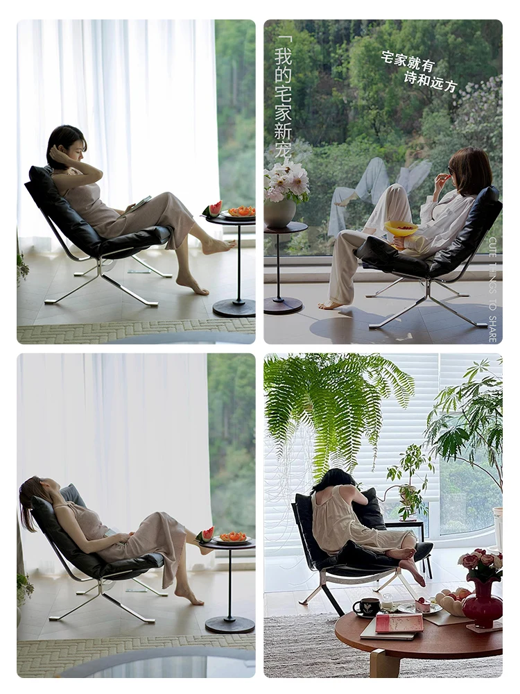 Vrijetijdsstoel enkele fauteuil minimalistische lichte luxe vrijetijdsrugstoel