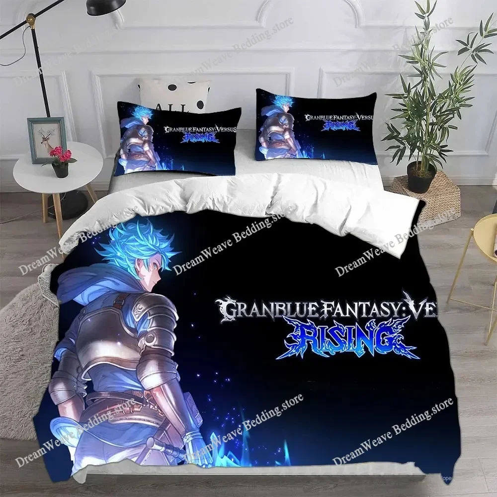 Fashion 3D Game Granblue Fantasy Bedding Sets Comforter Quilt Bed Cover Duvet Cover Pillow Case Kids Adult Size Luxury Gift