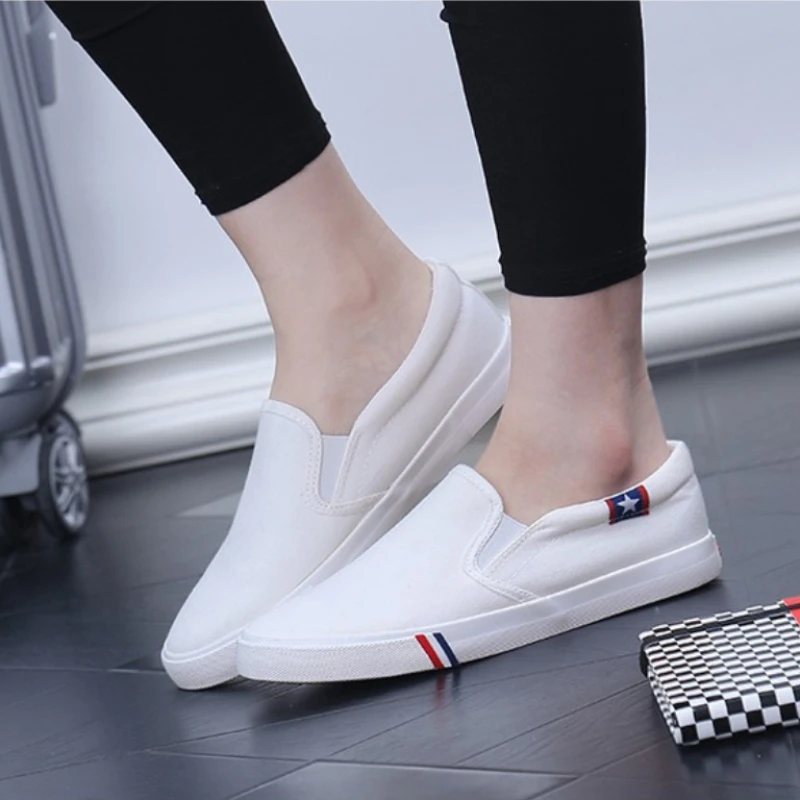 2024 Men Vulcanize Shoes Men Shoes Sneaker Men Canvas Loafer Man Designer Shoes White Shoe Sport Shoe Solid Driving Shoe Tenis