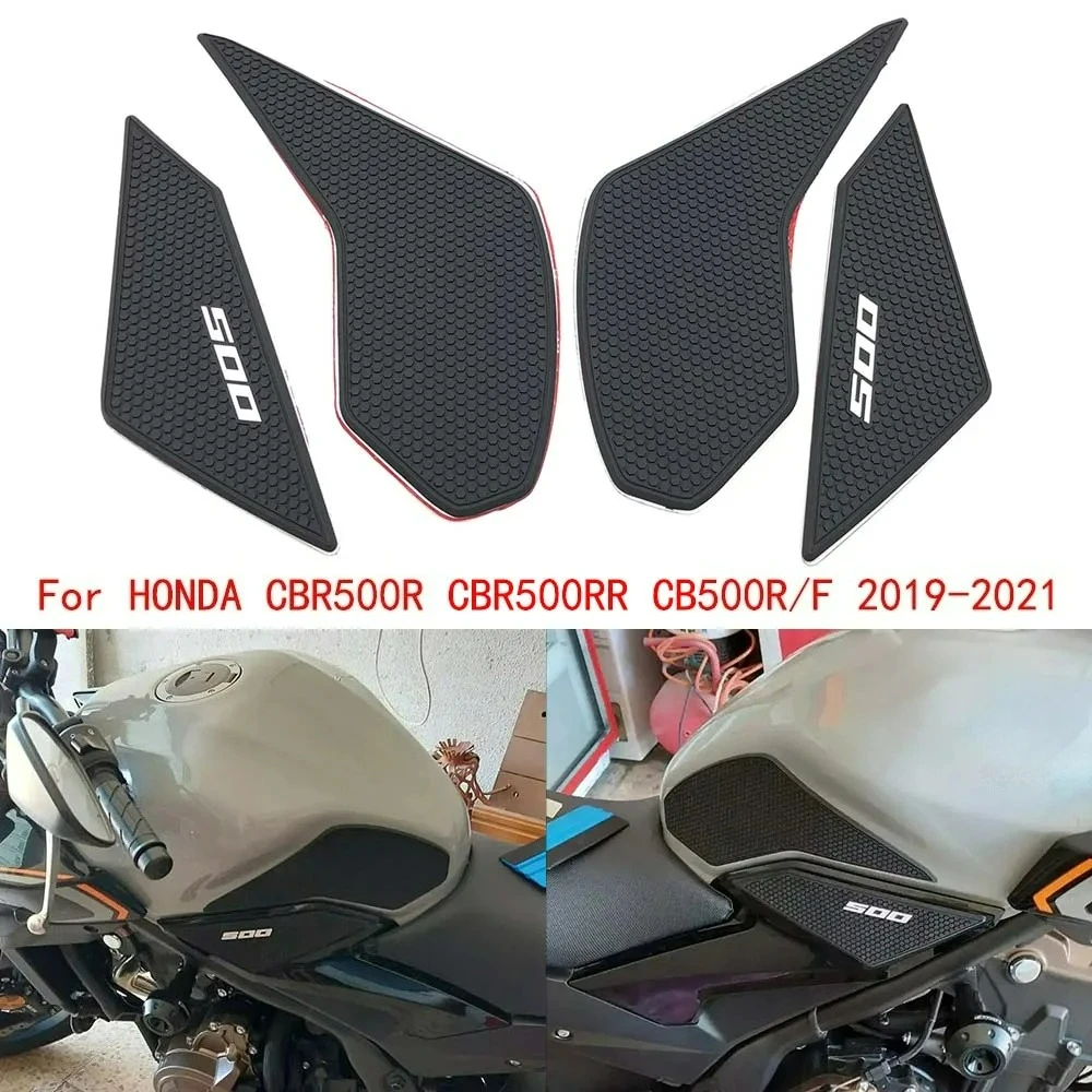 

Tank Pad Gas Tank Traction Pads Fuel Tank Grips Side Stickers Knee Grips Protector Decal For HONDA CBR500RR CB500R/F 2021-2019