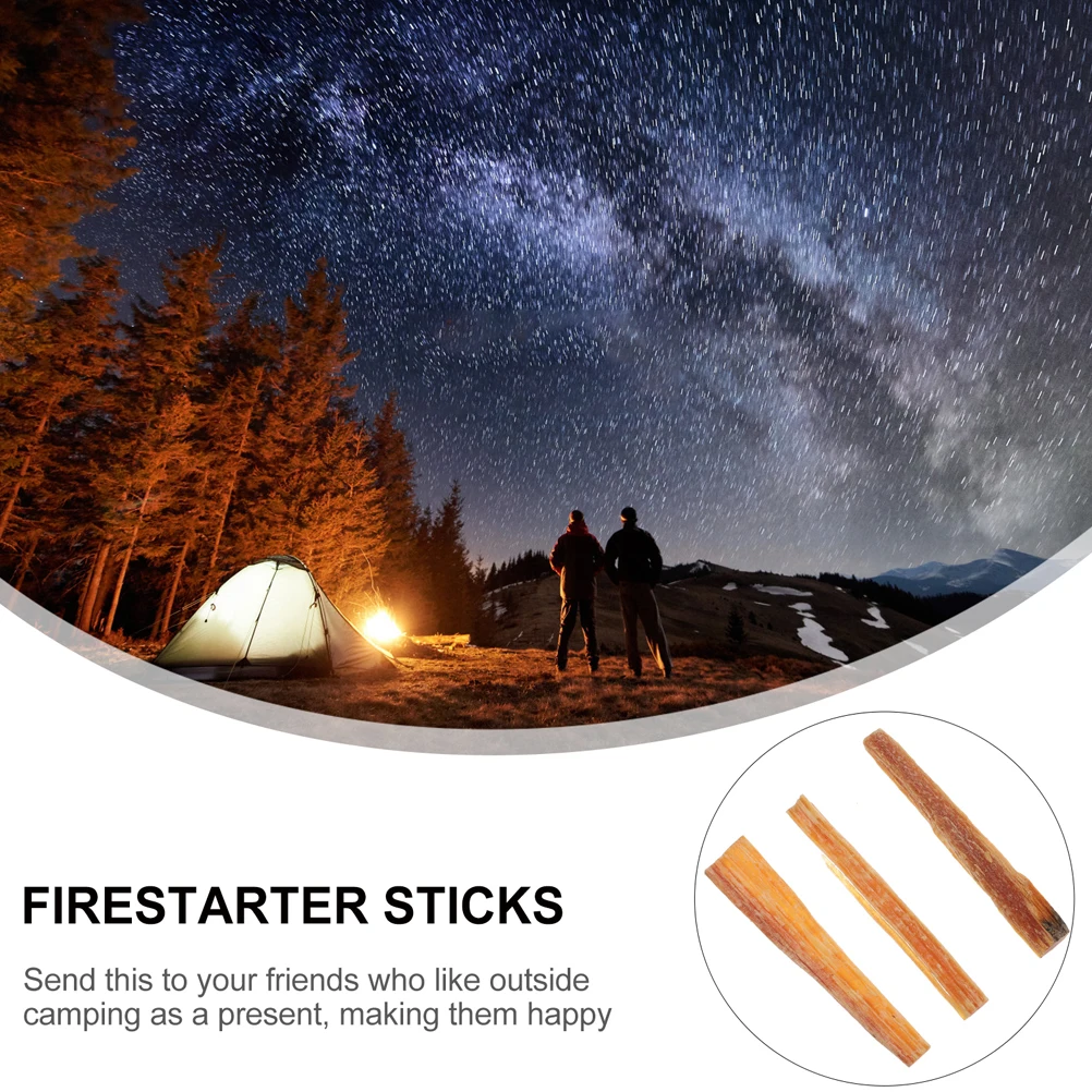 

1Set Outdoor Wood Firelighters Kiln Dried Kindling Sticks Natural Firewood for Camping Grill Fireplace Quick Light Burning Tool