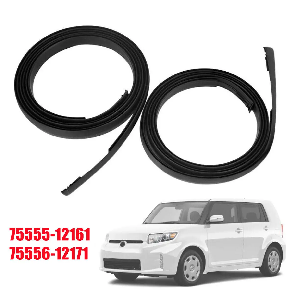 For SCION XB 2008-2015 7555512161 7555512160 7555612171 2PCS Car Left Right Side Roof Drip Finish Moulding Set Trim Replace Kit