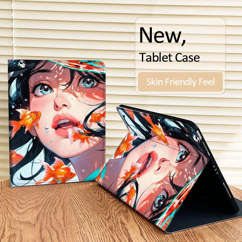 

Whale Girl Popular Art For iPad Pro Air Mini 2 3 4 5 6 7 7th 8th 9th 10th 11th 10.2 9.7 10.5 10.9 11 12.9 13 Tablet Case