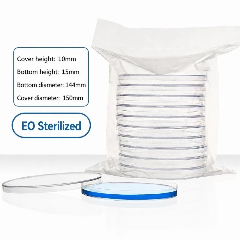 10Pcs/Set Practical Plastic Petri Dish 35/60/70/90/100/120/150mm Disposable Disposable Petri Dish Lab Culture Dish Laboratory