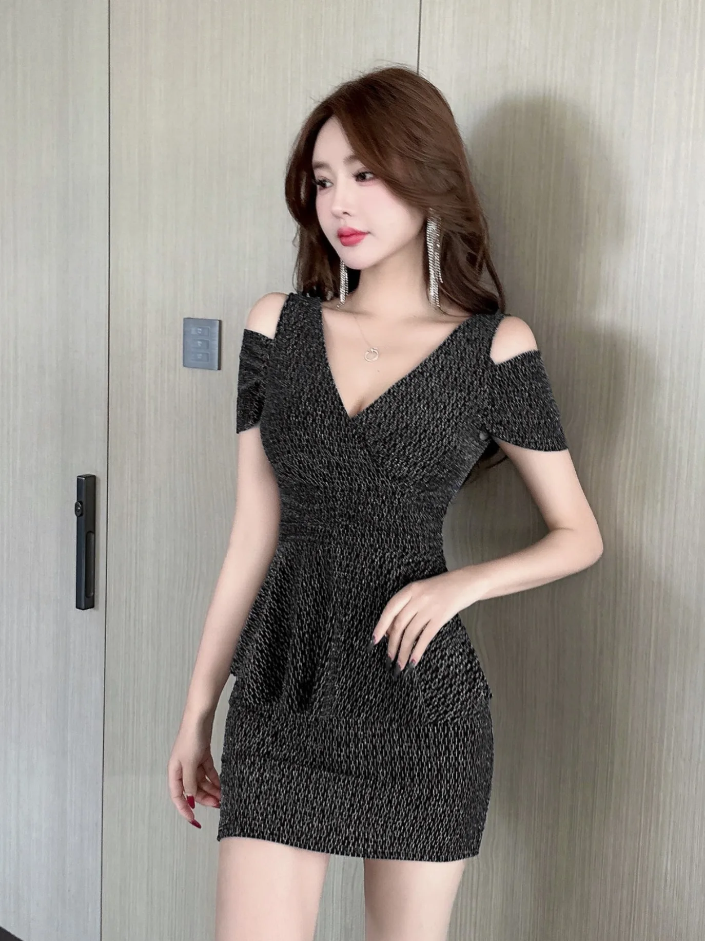 Gaun Bodycon Pendek Seksi Berk - Wrap Dress Work ulasan dan harga