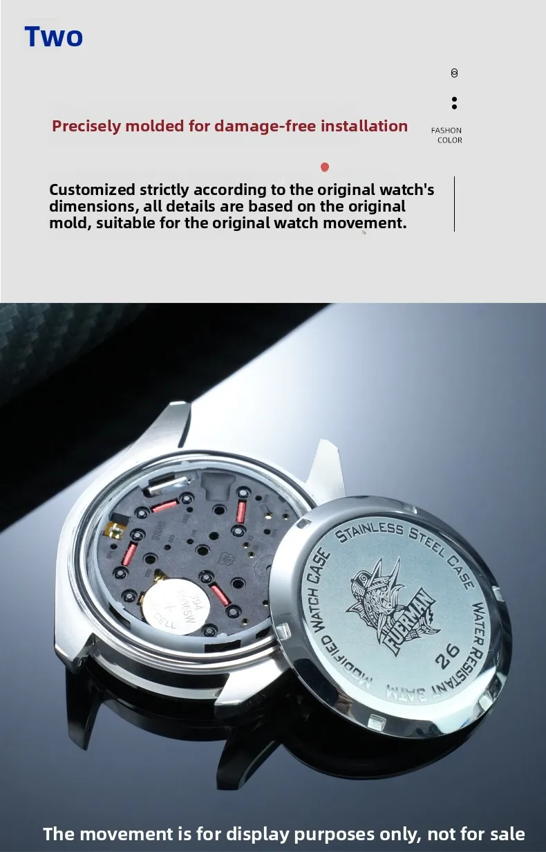 42mm Stainless Steel Moon Watch Case+Rubber Strap Mod Kit for Omega & Swatch MoonSwatch Metal Case Waterproof Bracelets parts