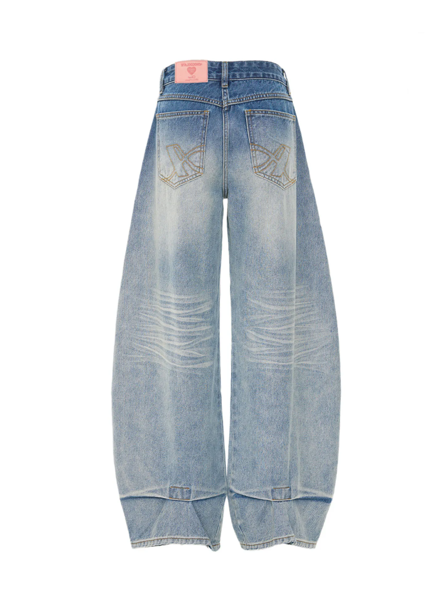 

American Sle Wide Leg Jeans Women's Autumn Winter Loose Straight Cut Knife Pants High Waist Denim Fabric Wear Resistant