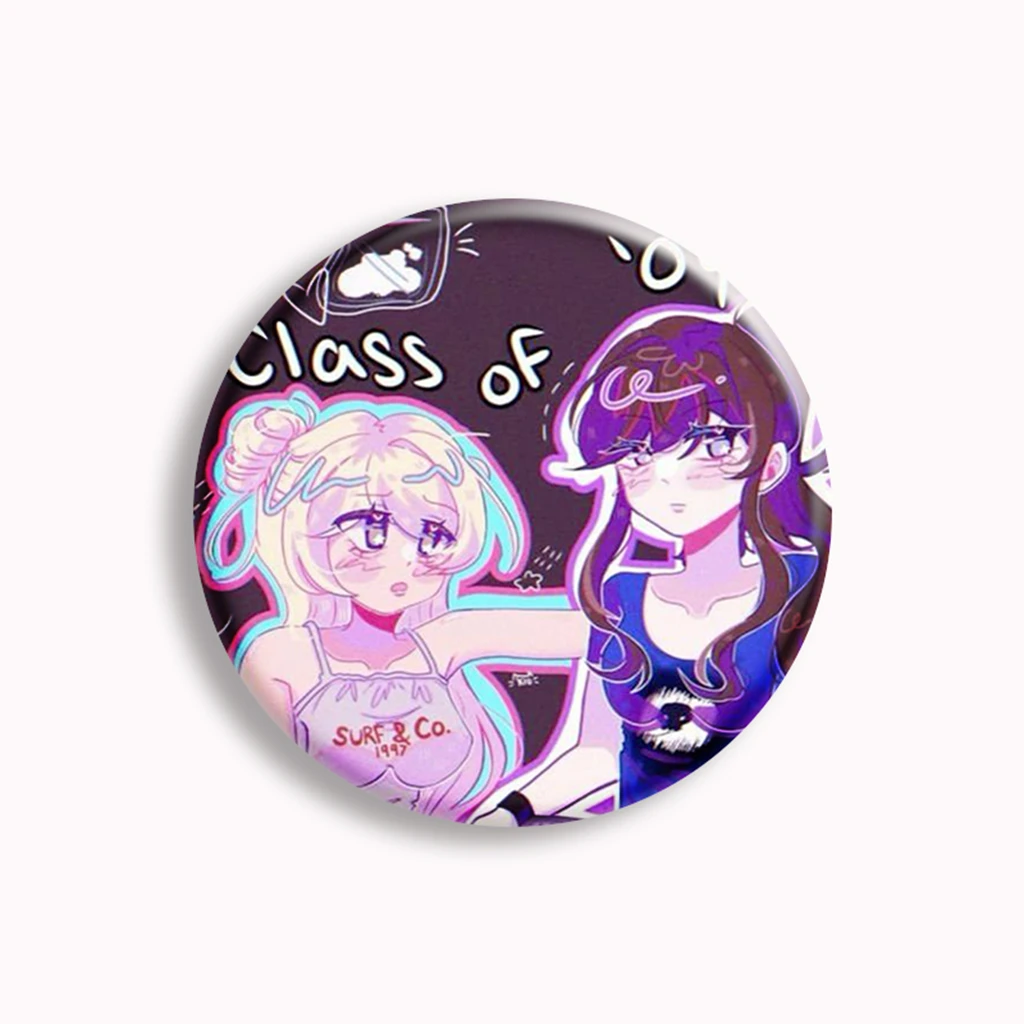 Game Class of 09 Anime Soft Button Pin Jecka Nicole Emily Ari Cartoon Character Brooch Badge Bag Accessories Gamer Collect Gifts