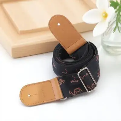 

Double Layer Reinforced Cotton Linen Guitar Strap 85-145Cm Adjustable Metal Buckle For Electric Bass Guitar Accessories