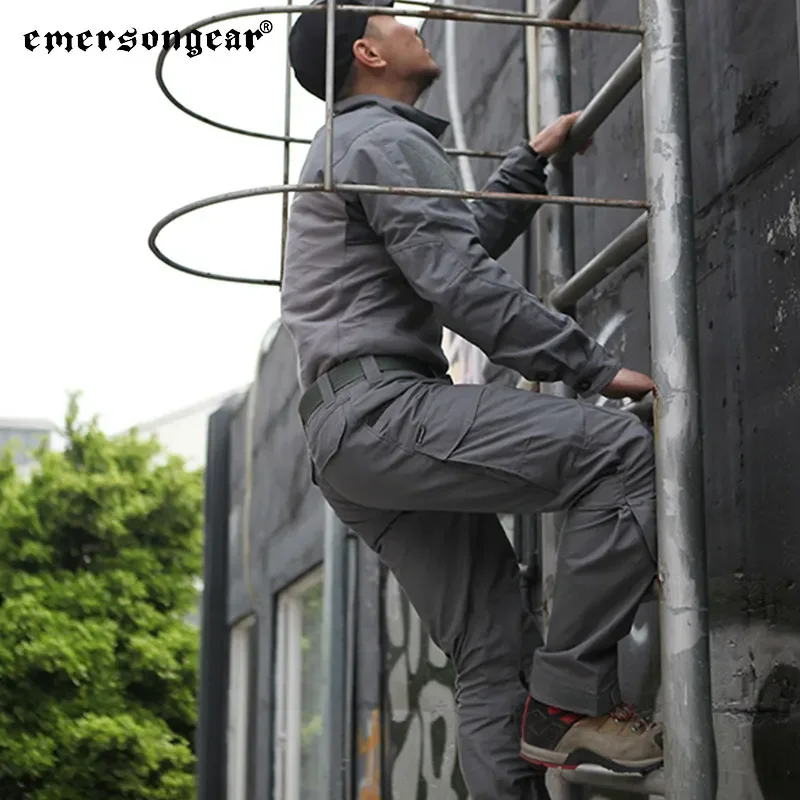 Emersongear Assault Uniform ชุดเสื้อ Duty Cargo กางเกงบุรุษยุทธวิธีชุดเสื้อกางเกงการล่าสัตว์ทองคําขาว