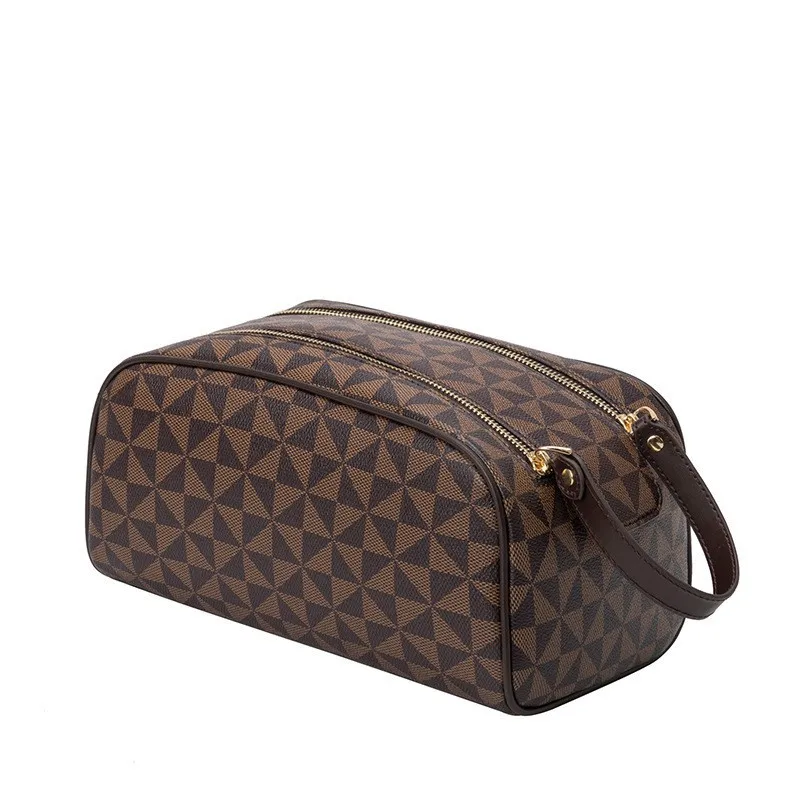 Large Capacity Double Pull Ladies Cosmetic Bag New Multi-functional Holding Bag Hand Carry Ladies Bag