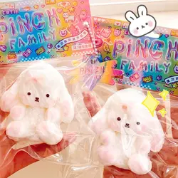 Taba Squishy Rabbit And Dog Toy Cute Desktop Decor Funny Squeeze Anti Stress Reliever Decompression Fidget Toys for Kids Gifts