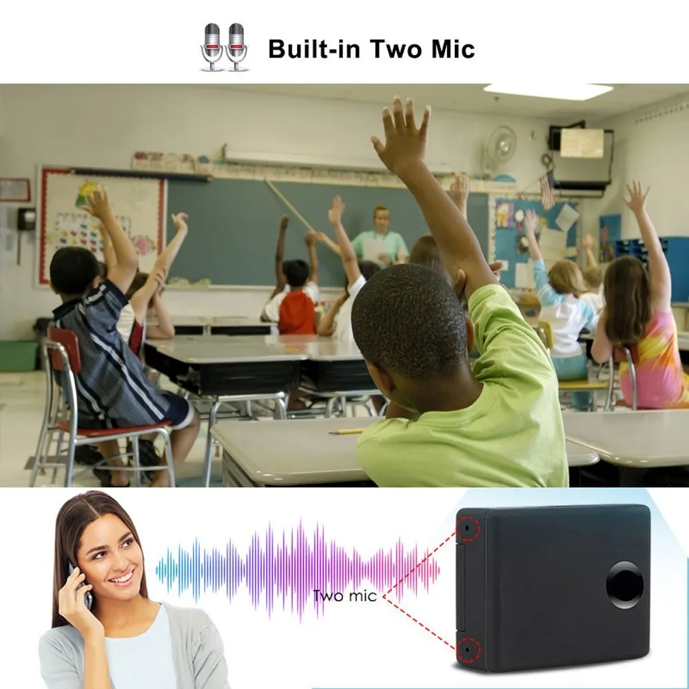 N9 2 마이크 자동 모니터링 청취 장치 음향 알람 미니 노인 및 어린이 돌봄 장치 음성 시스템