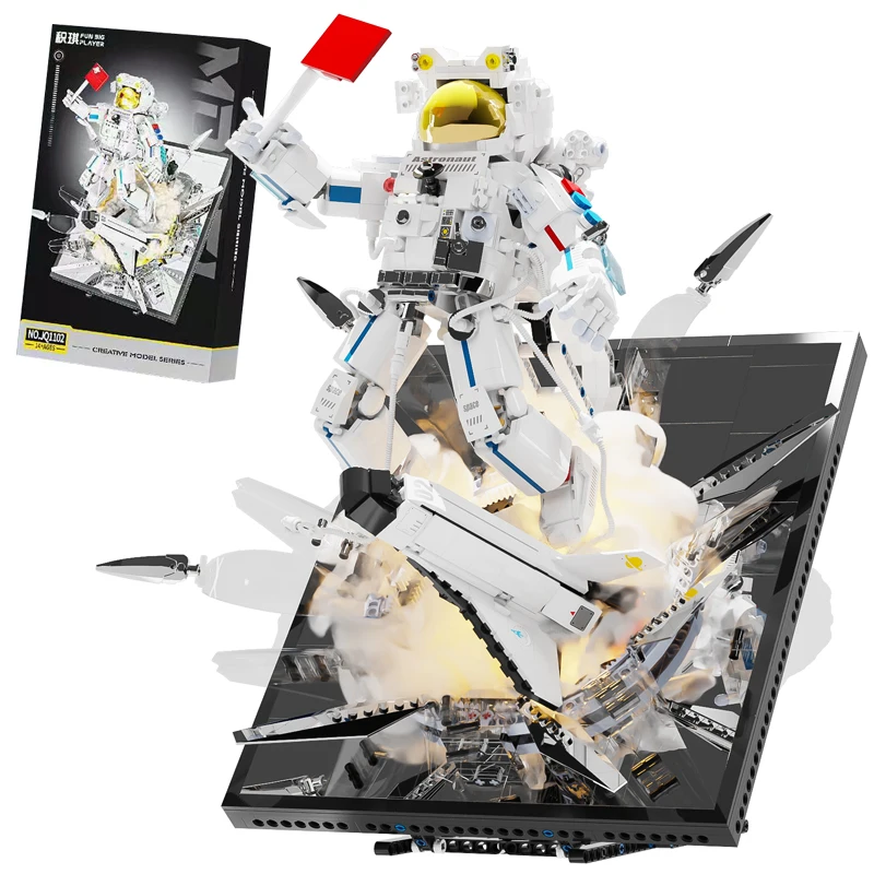 1723PCS Astronaut Mecha Building Blocks Set Model Creative DIY Blocks Robot Toys with Cotton Home Decor Gift for Kids and Adults