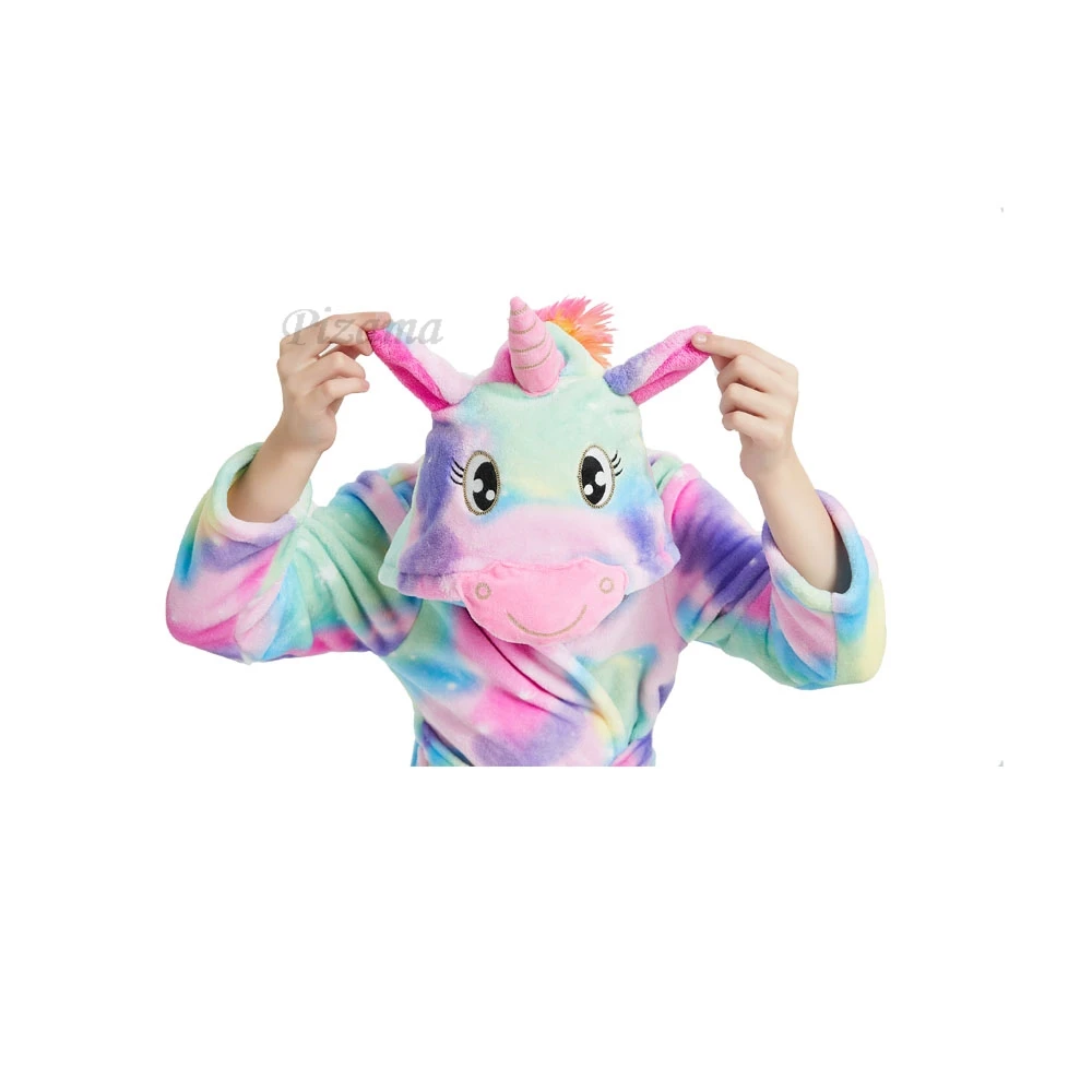 رداء حمام من الفانيلا للأطفال ، ملابس نوم ناعمة ، فتيات ، بيجامات أولاد ، ملابس منزلية مريحة للأطفال ، ملابس منزلية كرتونية ، خريف ، شتاء ، 2-12 سنة #4