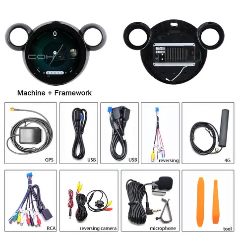 COHO 11.7인치 무선 카플레이 BMW MINI R60 2011-2015 안드로이드 14 8코어 8GB+256GB 차량 멀티미디어 플레이어 카 라디오 1536*1536