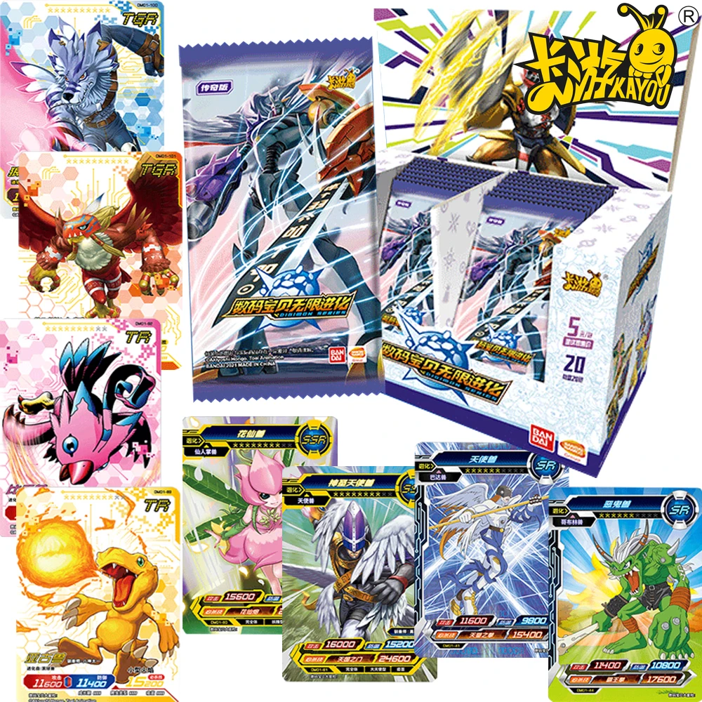 Original KAYOU Digital Monster Game Collection Cards Anime Popular Characters Cool Hot Stamping Gold Cards Unique and Fun Gift