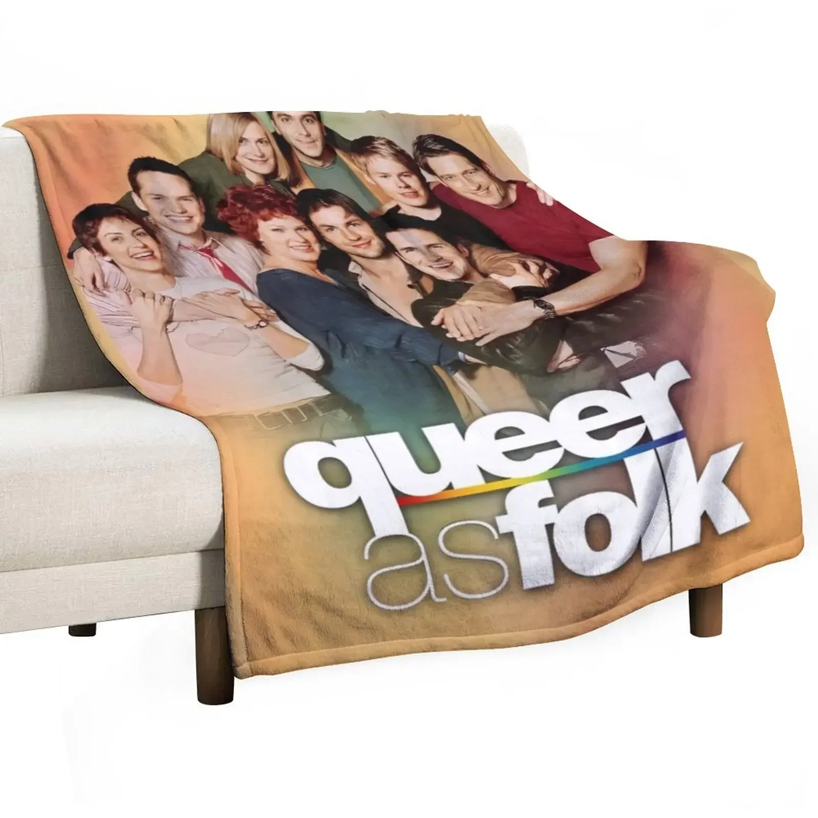 

Queer as folk S5 GOLD Throw Blanket Large Plush Bed Blankets