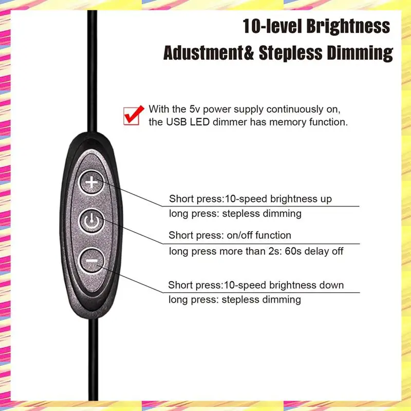 ABJJ Dimmer Switches For Led Lights Dimmer Light Switch Led 5V USB LED Dimmer Switch,