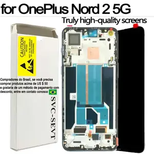 Bilashmart Fluid AMOLED OnePlus Nord 2 5G LCD Display Touch Screen DN2101 DN2103 Digitizer Assembly Nord CE 5G LCD EB2101 EB2103