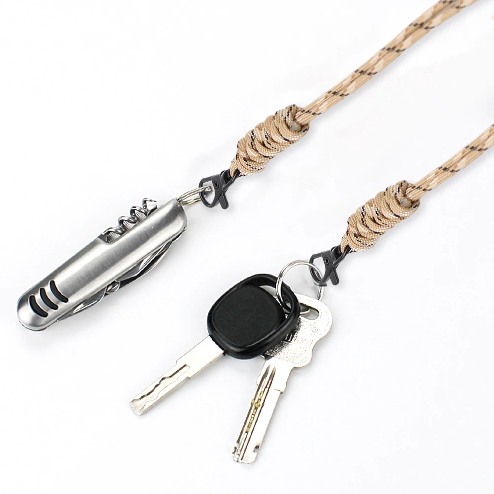 Multi-Function Camping Lanyard Reusable Hanging Anti-Lost Key Cord Wear Resist Cell Phone Holder Rope for Fishing Cycling
