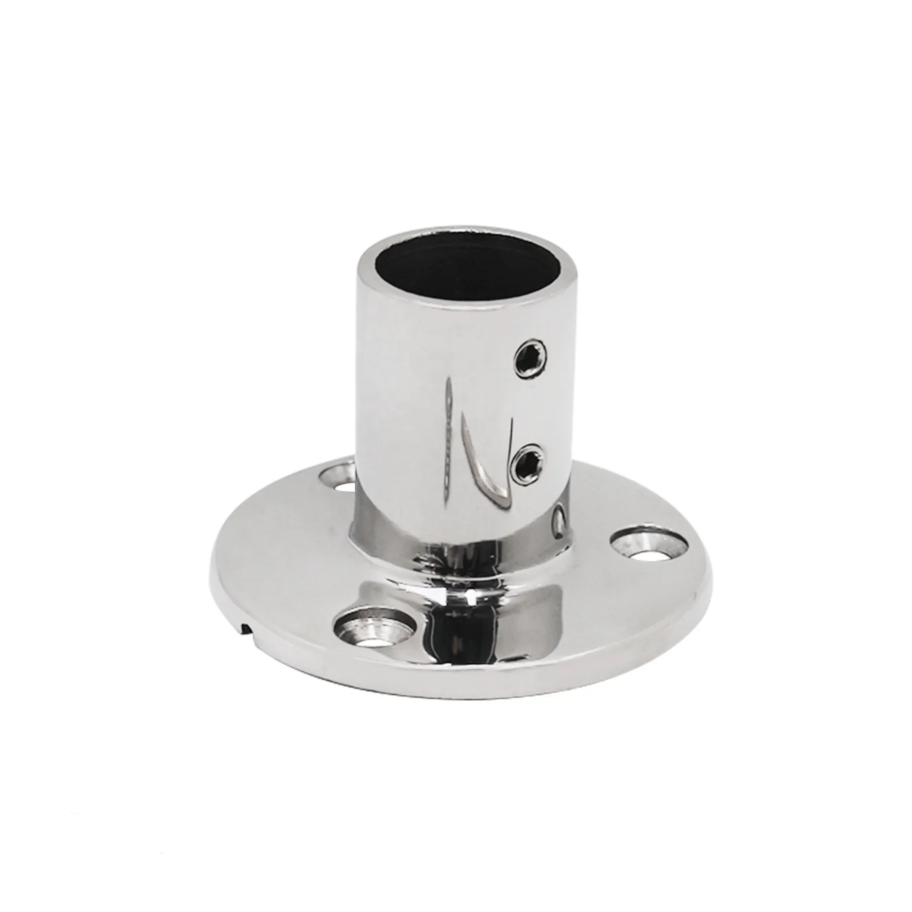 

Marine Boat Yacht 316 Stainless Steel Hand Rail Fitting Stanchion Round Base 1'' Tube 90 Degree Casting Round Base