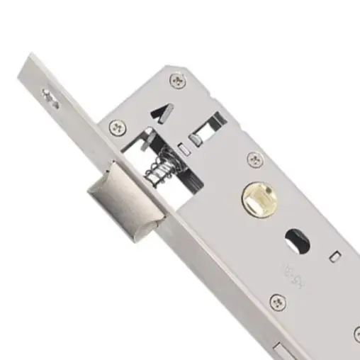 

1 шт. Замок для трубчатой рамы ворот 85x20 мм, врезной замок из нержавеющей стали, фурнитура для садовых дверей, защита от взлома