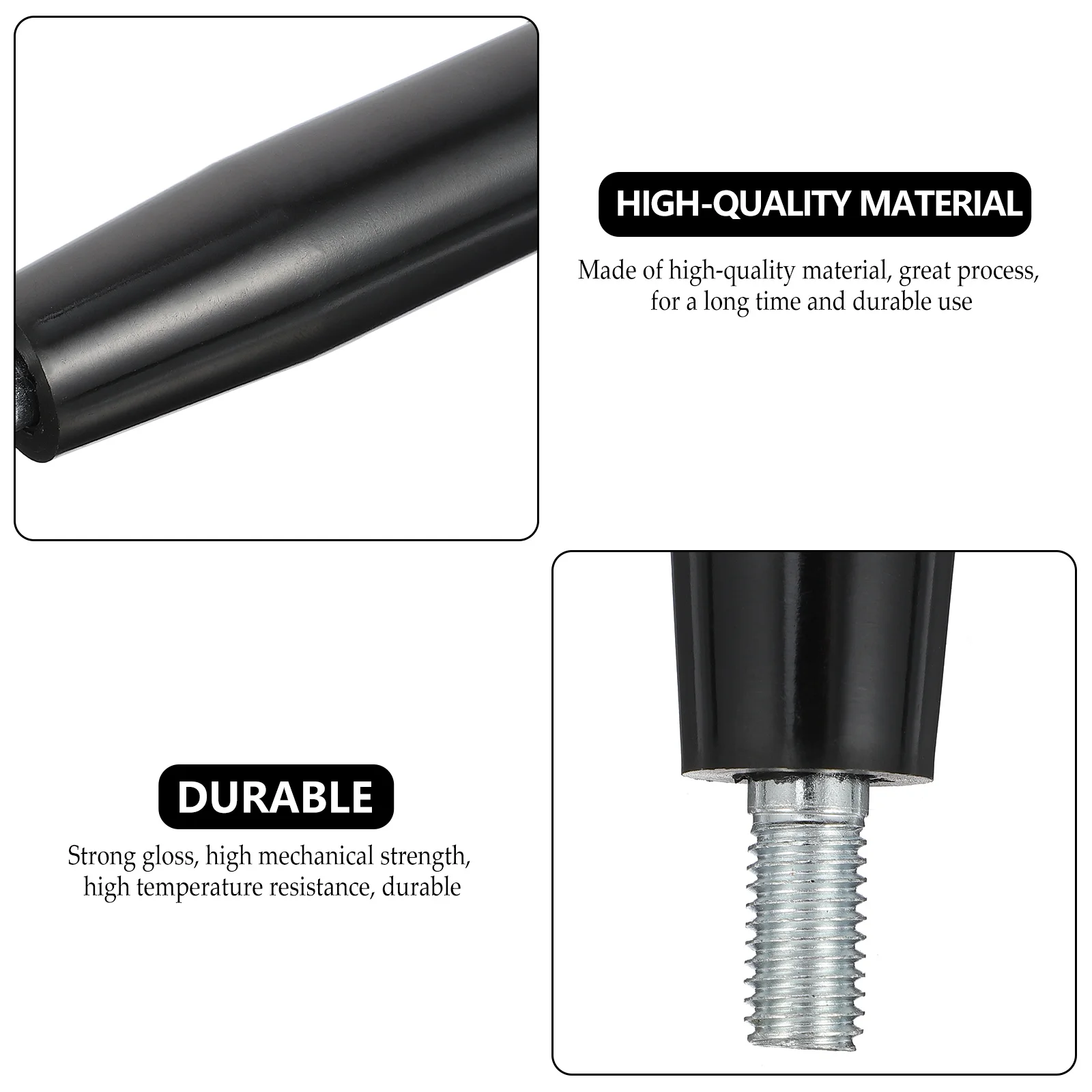 

4pcs Lathe Revolving Machine Mechanical Equipment Grip Replacement Crank Handle Rotating Handle Black
