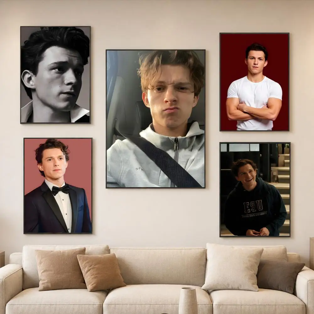 Renowned Actor Tom Holland Poster Wall Art Print Art Suitable For Living Room Bedroom Bar Parlor Home Decor Gift