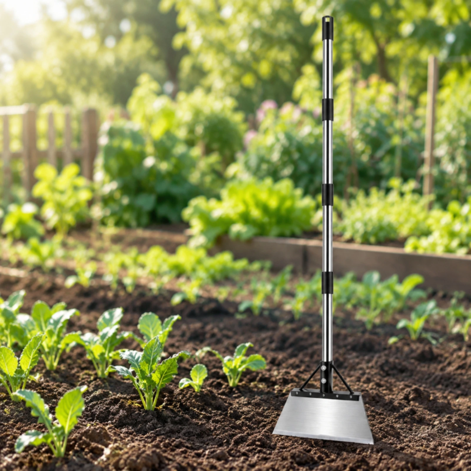 Flat Cleaning Shovel Long-Lasting Flat Shovel with Reinforced Mounting Garden Tool Wear-Resistant Easy to Store for Farmers